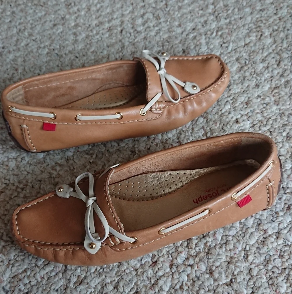 Marc Joseph Cypress Hill Tan Leather Loafers size 6